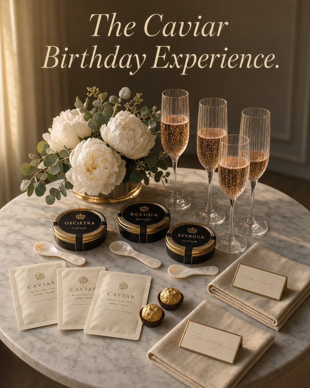 SEO & content — Signature Caviar Birthday Experience as anchor content